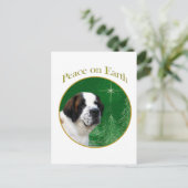 Saint Bernard Peace Postkarte (Stehend Vorderseite)