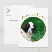 Saint Bernard Peace Postkarte (Vorne/Hinten)