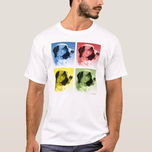 Saint Bernard Pop Art T-Shirt (Vorderseite)