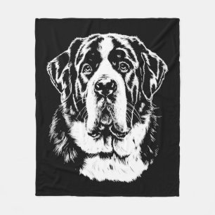 Saint Bernard Portrait Minimalistisch Apparel Fleecedecke