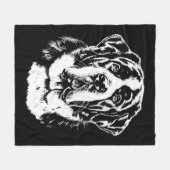 Saint Bernard Portrait Minimalistisch Apparel Fleecedecke (Vorderseite (Horizontal))