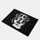 Saint Bernard Portrait Minimalistisch Apparel Fußmatte (Schrägansicht)
