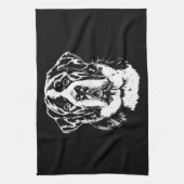 Saint Bernard Portrait Minimalistisch Apparel Geschirrtuch (Vertikal)