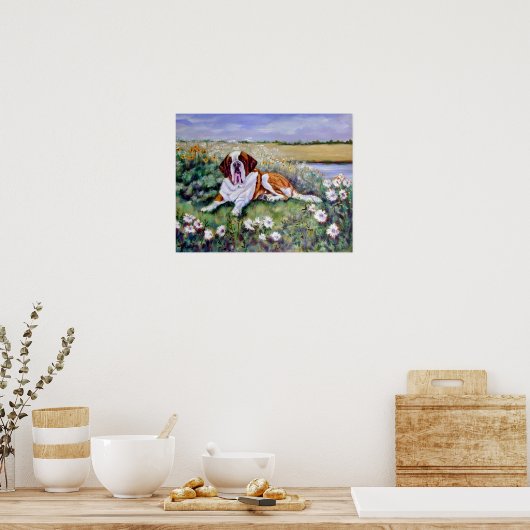 Saint Bernard Print Poster (Küche)