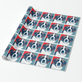 Saint Bernard Puppy Hope Political Parody Design Geschenkpapier