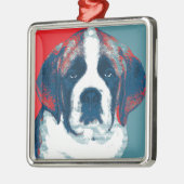Saint Bernard Puppy Hope Political Parody Design Ornament Aus Metall (Links)