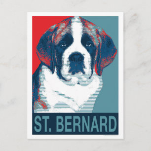 Saint Bernard Puppy Hope Political Parody Design Postkarte