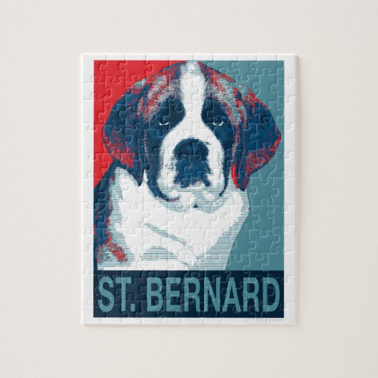 Saint Bernard Puppy Hope Political Parody Design Puzzle (Vertikal)
