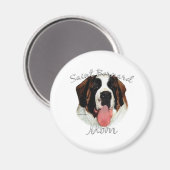 Saint Bernard (rau) Mama 2 Magnet (Vorderseite/Rückseite)