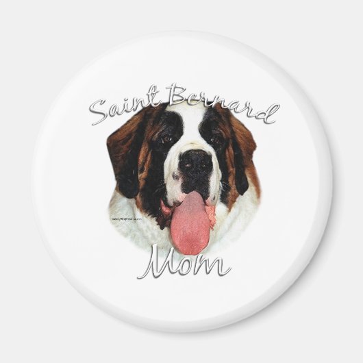 Saint Bernard (rau) Mama 2 Magnet (Vorne)