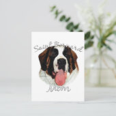 Saint Bernard (rau) Mama 2 Postkarte (Stehend Vorderseite)