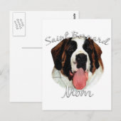 Saint Bernard (rau) Mama 2 Postkarte (Vorne/Hinten)