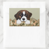 Saint Bernard Rechteckaufkleber Rechteckiger Aufkleber (Tasche)