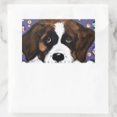 Saint Bernard Rechteckiger Aufkleber (Tasche)