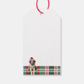 Saint Bernard Red Green Plaid Dog Lover Christmas Geschenkanhänger (Rückseite)