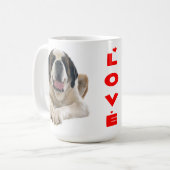 Saint Bernard Red Liebe Welpe Dog - St. Bernard Kaffeetasse (Vorderseite Links)