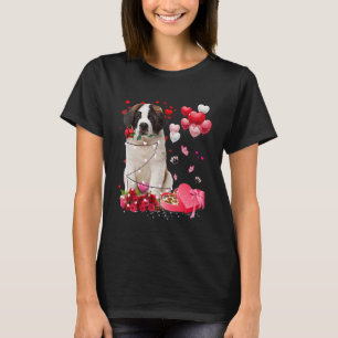 Saint Bernard Rose Herzlichen Glückwunsch Valentin T-Shirt