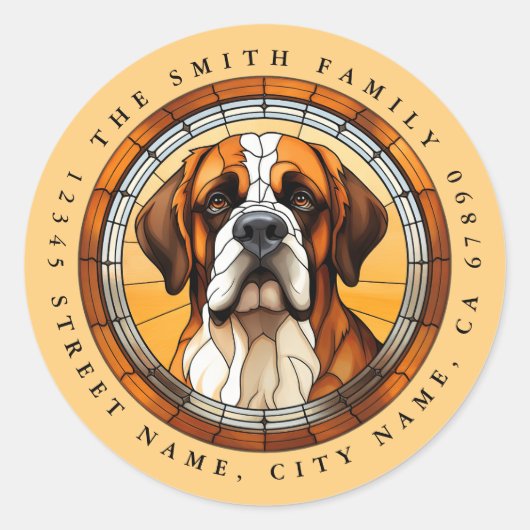 Saint Bernard Round Stickers (Vorderseite)
