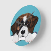 Saint Bernard Runde Wanduhr (Winkel)