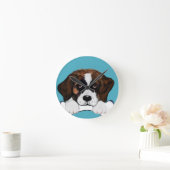 Saint Bernard Runde Wanduhr (Zuhause)