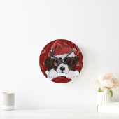 Saint Bernard  Runde Wanduhr (Zuhause)