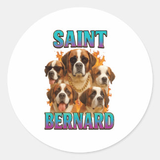 Saint Bernard Runder Aufkleber