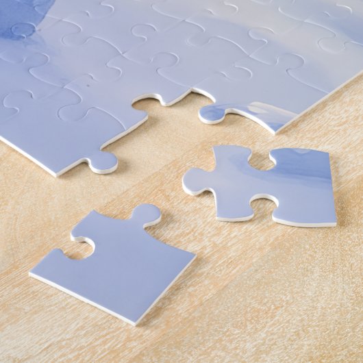 Saint Bernard Snowy Mountain Lodge Christmas Dog Puzzle (Seite)