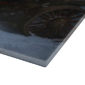 Saint Bernard Snowy Sleigh Weihnachtsdekor Schneidebrett (Ecke)