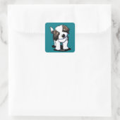 Saint Bernard Square Sticker (Tasche)