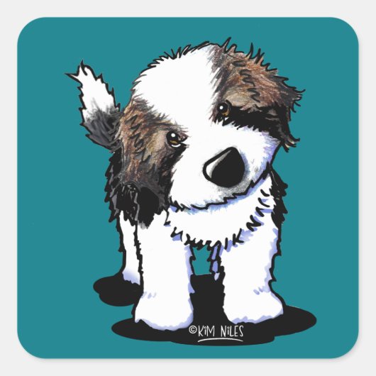 Saint Bernard Square Sticker (Vorderseite)
