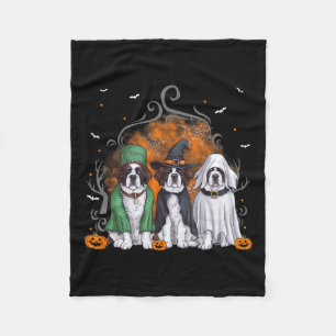 Saint Bernard St. Bernard Dog Halloween Ghost Cost Fleecedecke