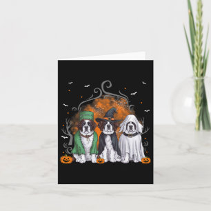 Saint Bernard St. Bernard Dog Halloween Ghost Cost Karte