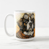 Saint Bernard Steampunk-Hund Kaffeetasse (Links)