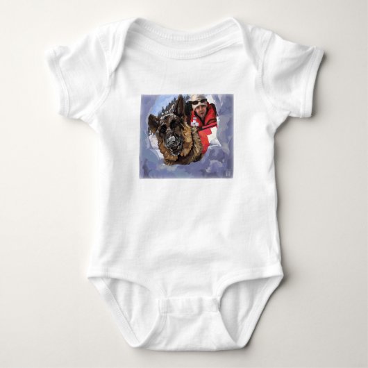 Saint Bernard Suche und Rettung Art Baby Strampler (Vorderseite)