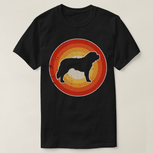 Saint Bernard Sunset Retro für Männer Frauen Mädch T-Shirt (Design vorne)
