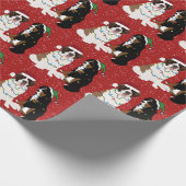 Saint Bernard und Berner Berghund  Geschenkpapier (Ecke)