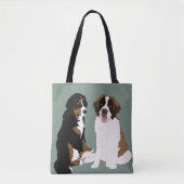Saint Bernard und Berner Berghund  Tasche (Vorderseite)