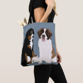 Saint Bernard und Berner Berghund Tasche (Von Nahem)