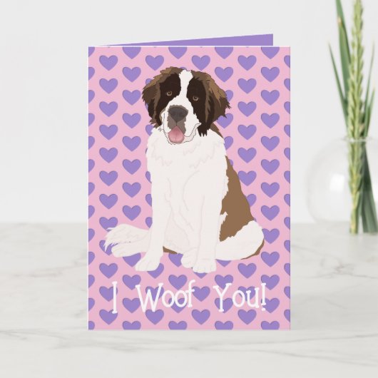 Saint Bernard Valentine Dankeskarte (Vorderseite)