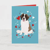 Saint Bernard Valentinstag Karte (Vorderseite)