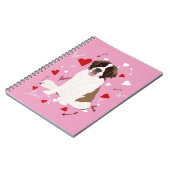 Saint Bernard Valentinstag Notizblock (Linke Seite)
