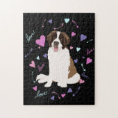Saint Bernard Valentinstag Puzzle (Vertikal)