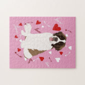 Saint Bernard Valentinstag Puzzle (Horizontal)