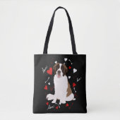 Saint Bernard Valentinstag Tasche (Vorderseite)
