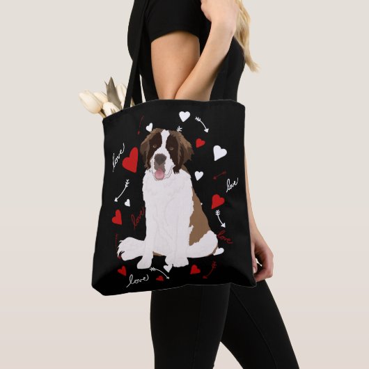 Saint Bernard Valentinstag Tasche (Von Nahem)