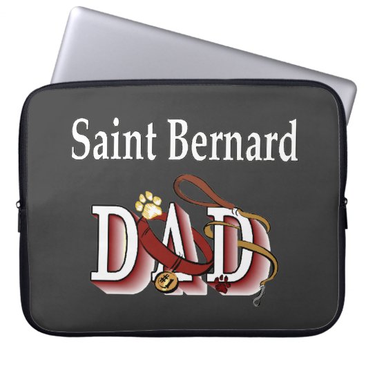 Saint Bernard Vater Geschenke Laptopschutzhülle (Vorderseite)