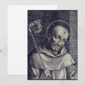 Saint Bernard von Clairvaux Feiertagskarte (Vorne/Hinten)