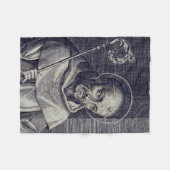 Saint Bernard von Clairvaux Fleecedecke (Vorderseite (Horizontal))