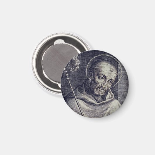 Saint Bernard von Clairvaux Magnet (Vorderseite/Rückseite)