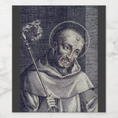 Saint Bernard von Clairvaux Weinetikett (Einzelnes Label)